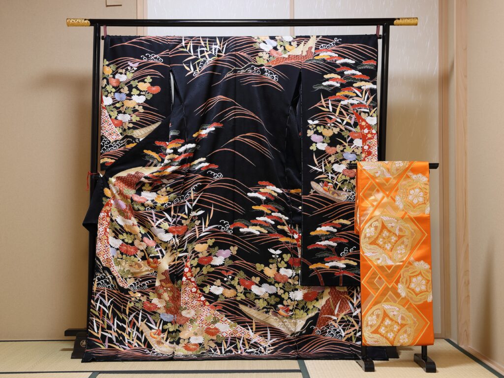 奈良で成人式を迎える方のための振袖と袋帯の組み合わせ