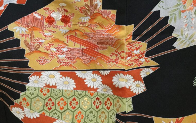 奈良の呉服店で扱う京友禅の黒留袖の柄