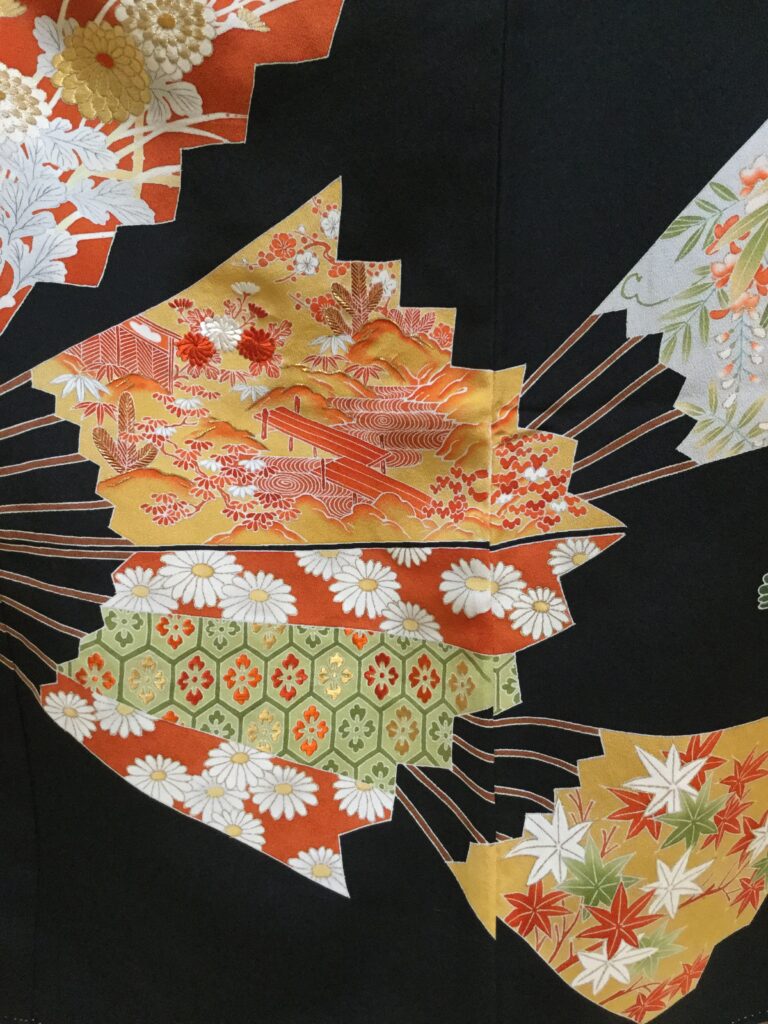 奈良の呉服店で扱う京友禅の黒留袖の柄