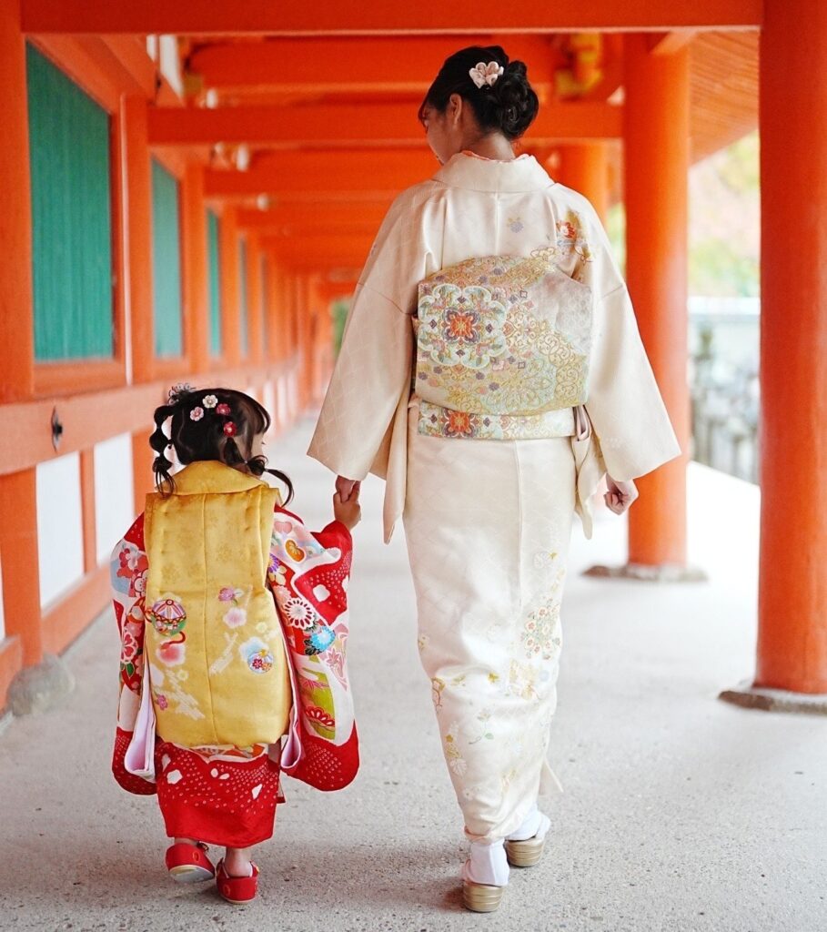 七五三の着物 初着 産着 母子の風景 |染と呉服はっとり