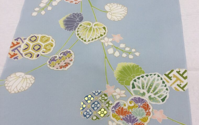 付下げ　蔦葵　入学式の着物