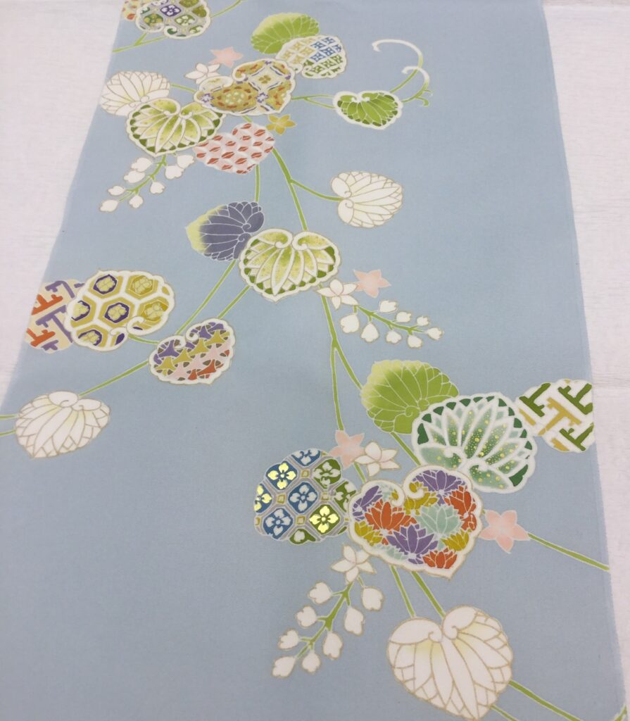 付下げ　蔦葵　入学式の着物