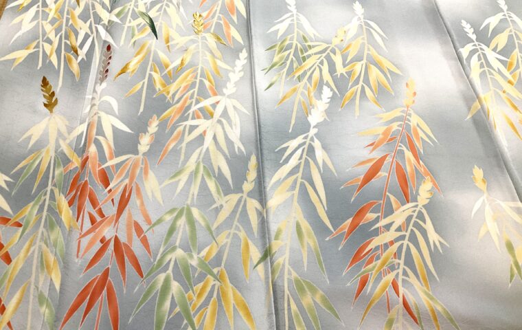 訪問着　柄のアップ　格｜染と呉服はっとり
