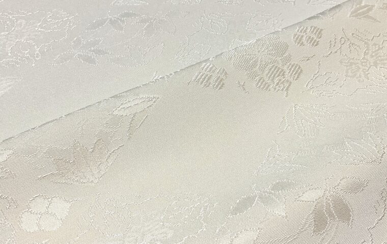 白生地　地紋　菱華文