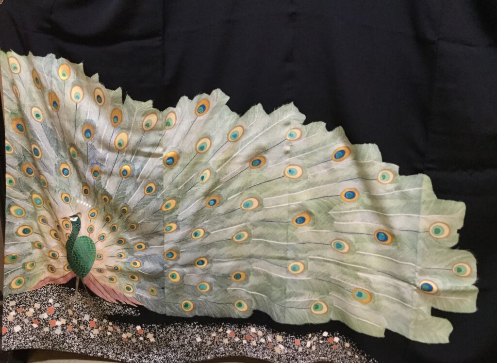 黒留袖 孔雀 祖父の作品