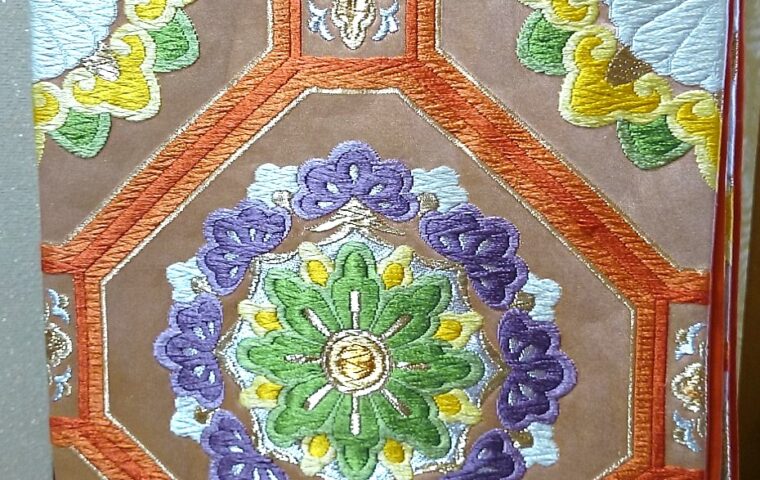 西陣織　袋帯　燭光文