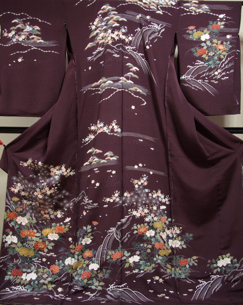訪問着 古代紫地色 御所解柄 格は高い