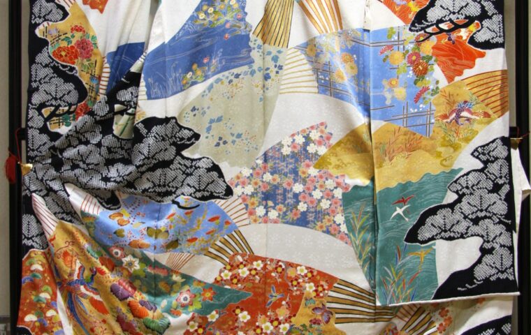 振袖　絞りと友禅の競演