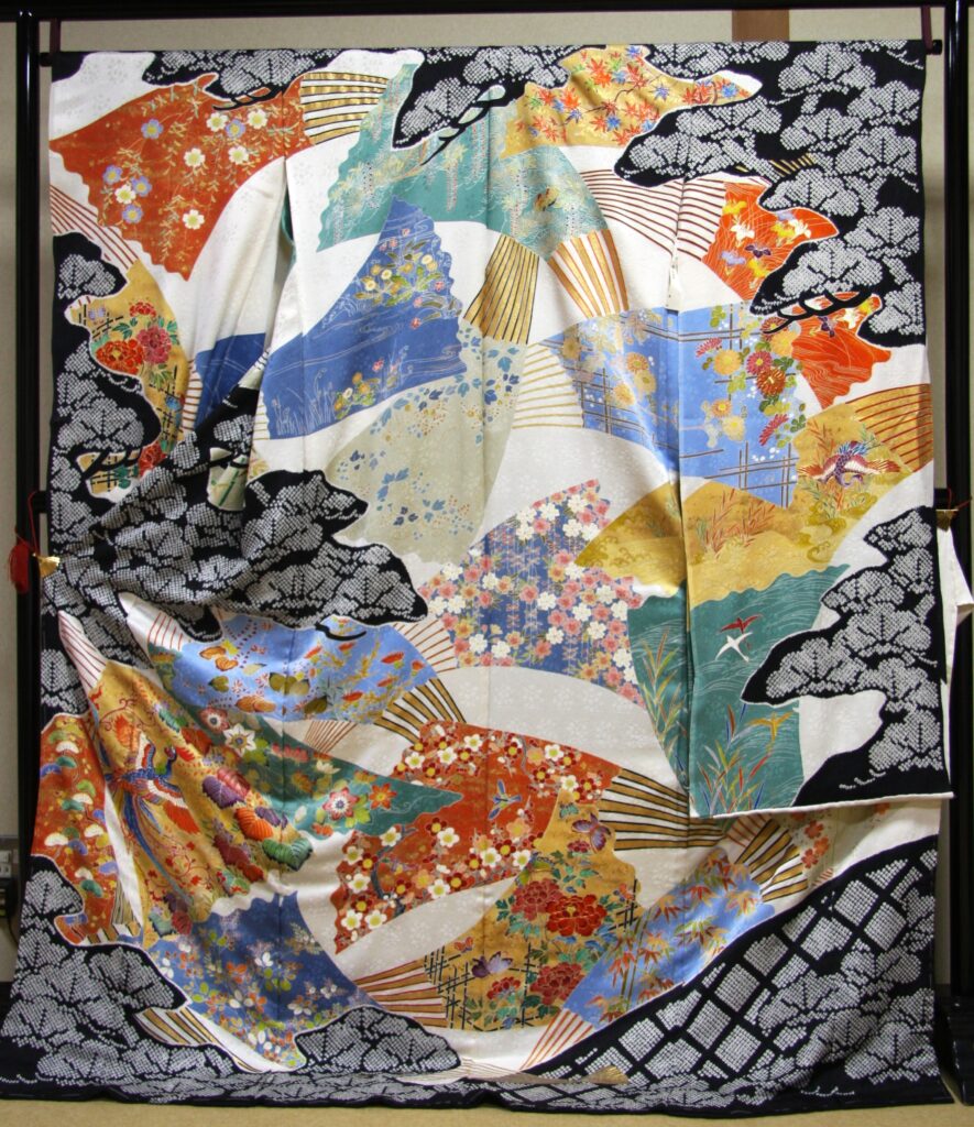 振袖　絞りと友禅の競演