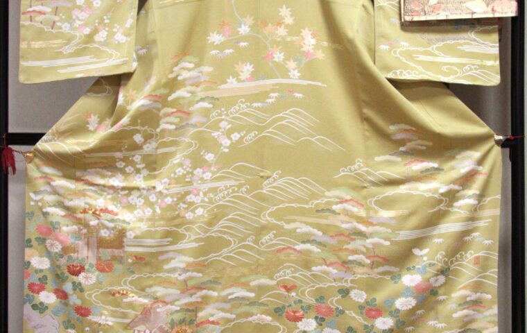 訪問着　浅黄色　御所解柄　袋帯