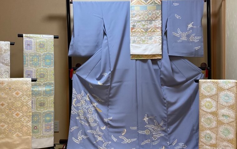 訪問着の展示会風景　選び方の基本