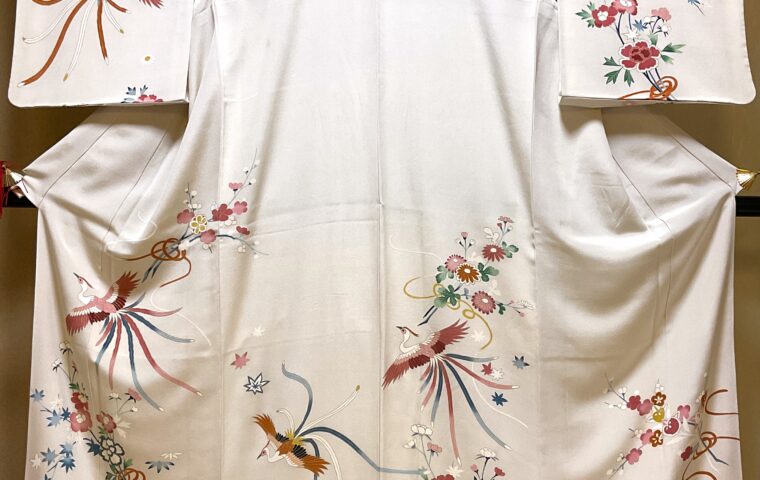 訪問着　鳳凰と菊花　飛鳥・藤原宮の世界遺産から